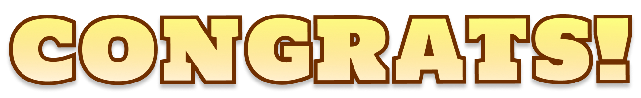 Congratulations text